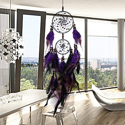 Amyove Feather Wind Chime Dream Catcher Home Wall Hanging Wedding Decoration Ornament Gift