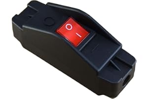 20A Heavy Duty Inline Cord Switch,Large Current in-Line On/Off Rocker Switch with Red Led