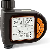 Sprinkler Timer Equip Child Safety Lock Water Timer for Garden Large LCD Display Smart Irrigation with Rain Delay Manual and Programmable Garden Irrigation System for Garden