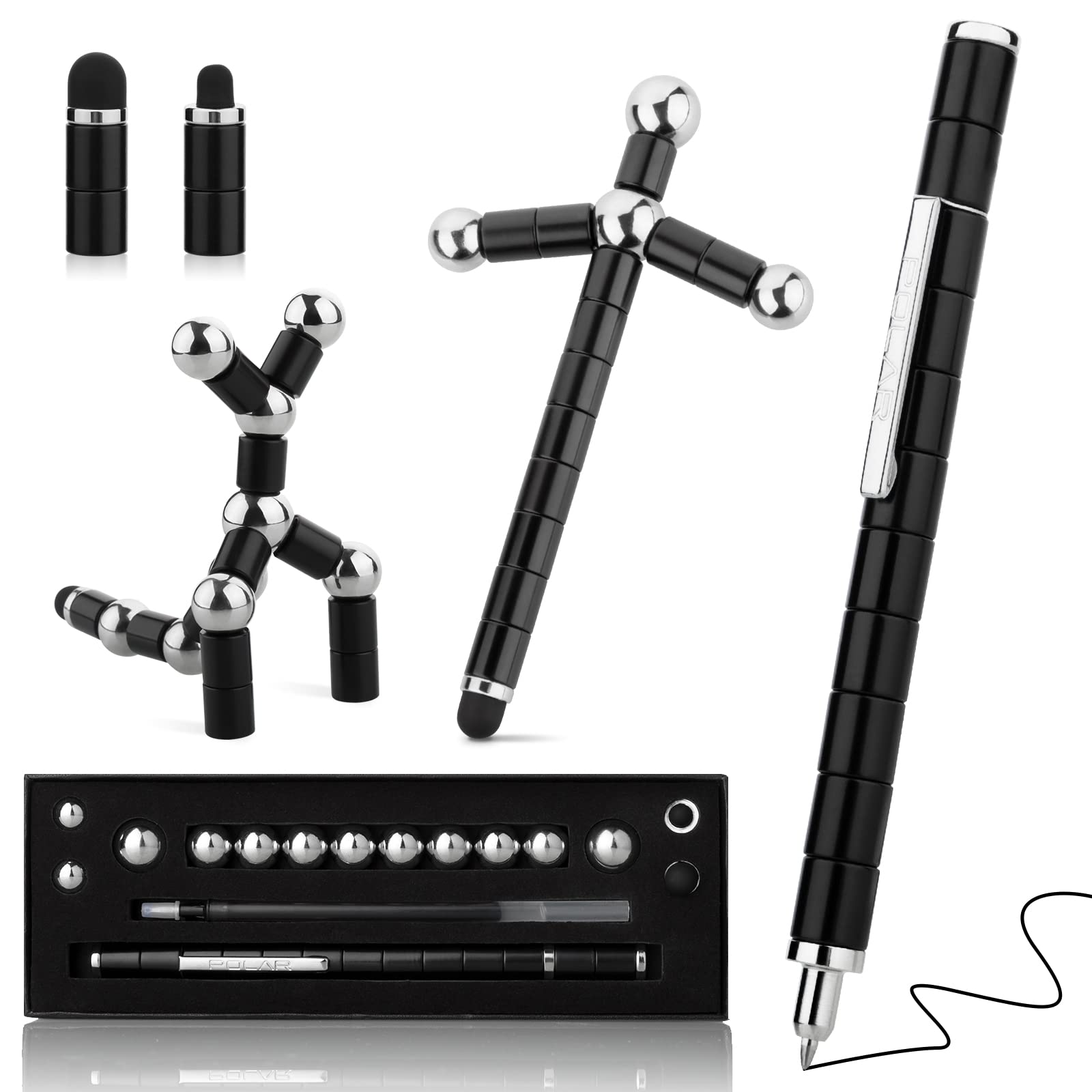 Photo 1 of ***PARTIAL SET***Fidget Pen, Magnetic Fidget Toy Pen?Fidget Toy for Birthday Gifts Best Gift for 10 11 12 13 14 15 Year Old Boy - Novelty Toy for 8-12 (Black)