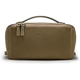 EACHY Travel Makeup Bag, Large Capacity Cosmetic Bag for Women, Waterproof PU Leather, Flat Open Portable Toiletry Bag for Skincare, Brushes & Travel Essentials