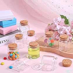 CRASPIRE 12Pcs Small Glass Bottles with Cork