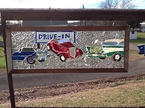 Classic Car Stained Glass Window Art Sun Catcher