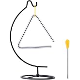 Homelavie 5 inches Triangle Percussion Instrument With Striker Dinner Bell | Table Hanging Bell, Teacher Bell Chime for Classroom, Dinner Bell Outdoor, Meditation Bell, Music Instruments for adults