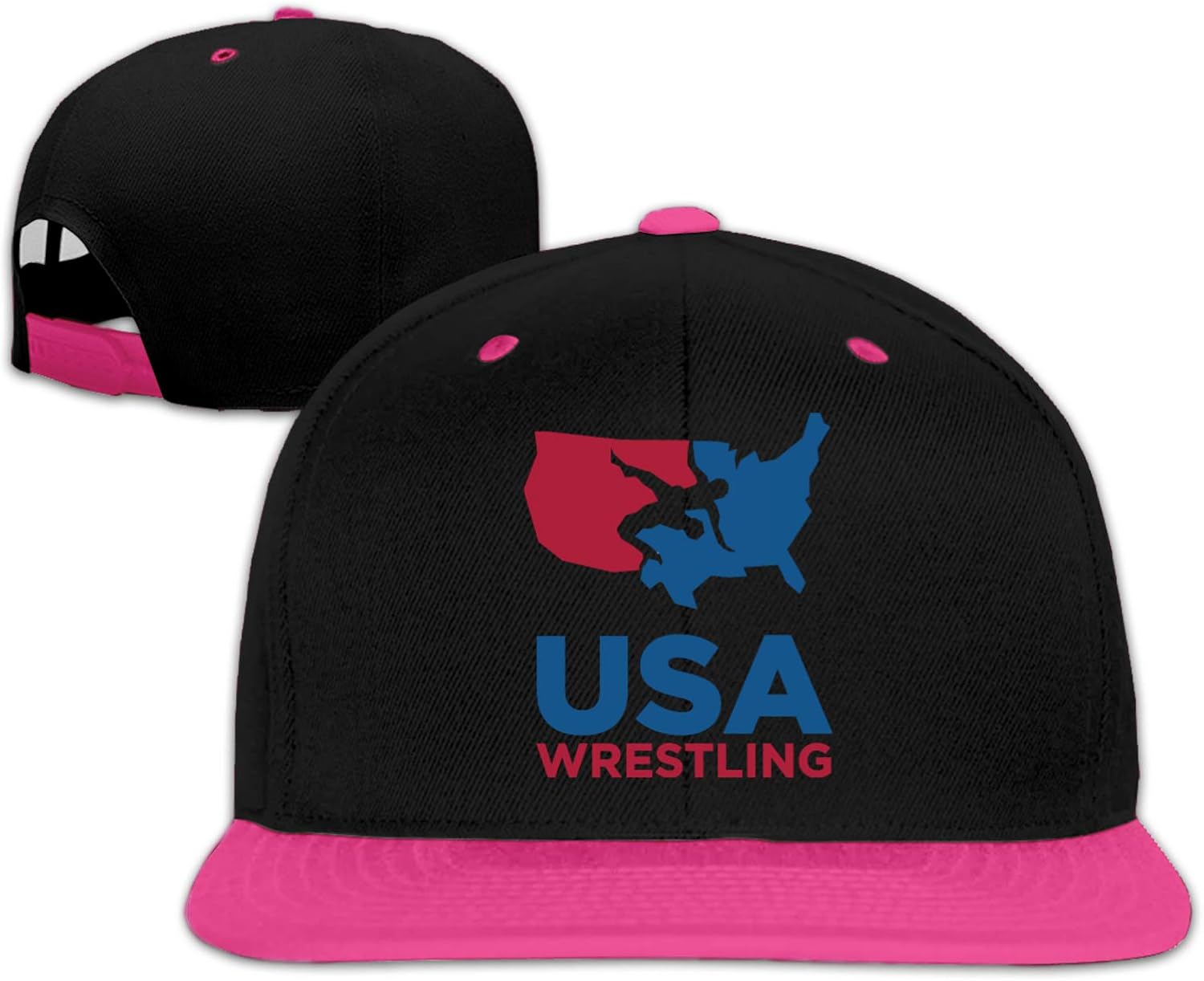 USA Wrestling T Man Womens Hats Unisex Stylish Baseball Cap Pink at