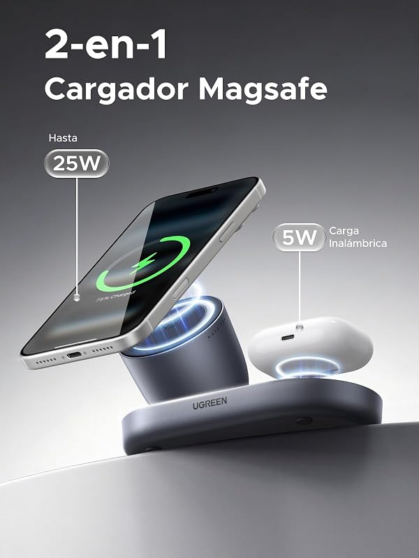 Zapix Qi2 25W Carregador Sem Fios Rápido iPhone MagSafe (Preto)