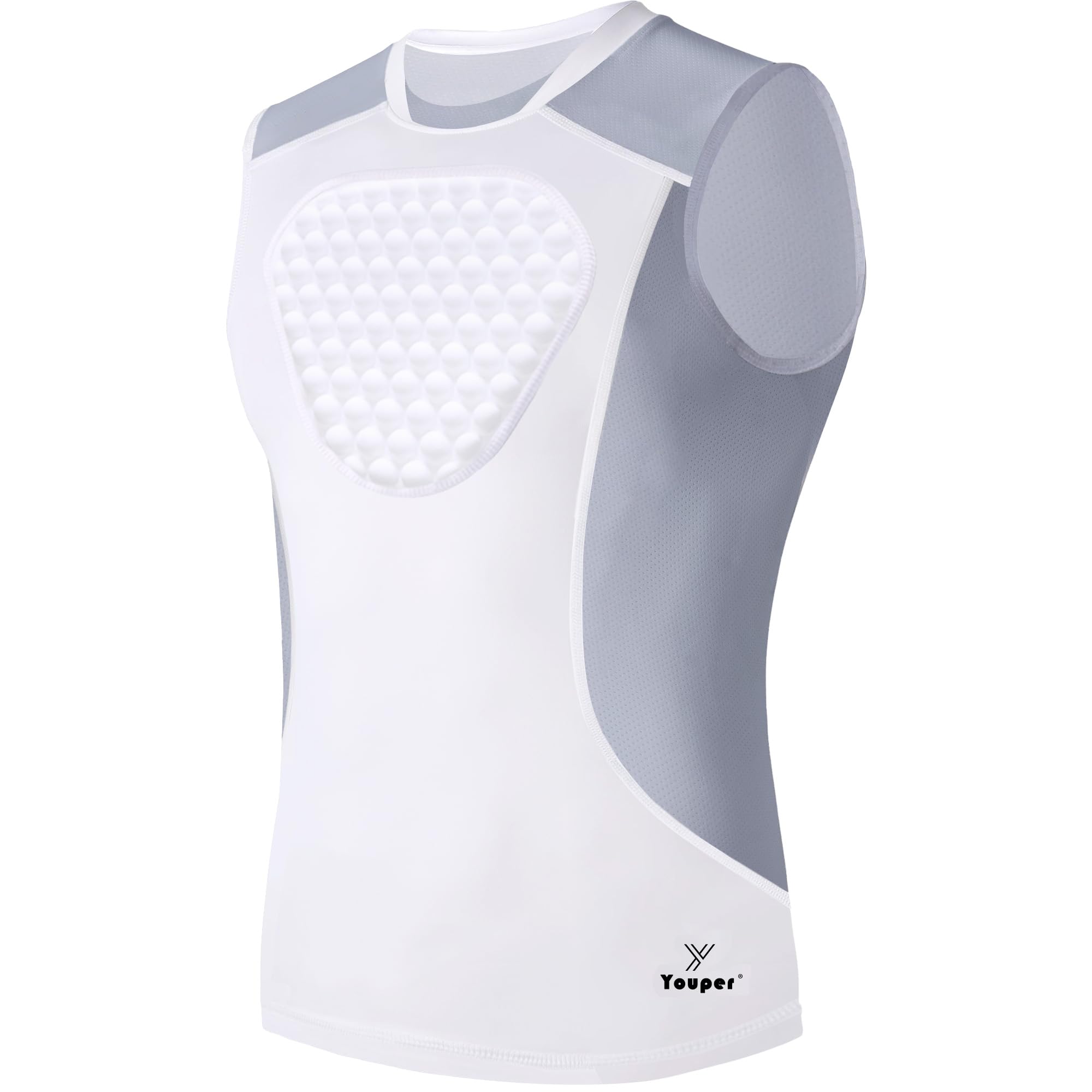 Youper Youth Baseball Chest Protector Shirt, Padded Heart-Guard