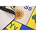 Ottomanson Jenny Collection Non-Slip Rubberback Educational Alphabet Design 5x7 Kid's Area Rug, 5' x 6'6