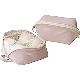 tianzong Travel Underwear Packing Cube for Women, Portable Luggage Organizer Bag, Multi-compartment Versatile Storage Bag for Suitcase (1 Pack, XL Pink)
