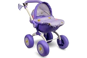 Doll Stroller Toy Anivia Realistic Doll Stroller Heart Design Gifts for Toddlers and Girls Foldable Baby Doll Stroller Toy (DT301purple)