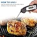 Boomile Instant Read Cooking Thermometer Digital Food Meat Thermometer with Foldable Long Probe for Kitchen, Grill, BBQ, Smoker, Milk, Baking, Bath Water