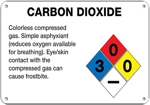 No/Brand Señal de Advertencia señal de Seguridad Carbon Dioxide Gas