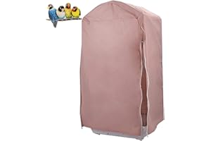 QBLEEV Birdcage Covers, Parrot Large Cage Cover Shade, Pet Universal Blackout Windproof Light-Proof Sleep Reduces Distractions Night Accessories Cloth Without Cage-14.1x18.5x35.4in (LxWxH)