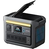 Anker SOLIX C800 Portable Power Station, 1200W (Peak 1600W) Solar Generator, Full Charge in 58 Min, 768Wh LiFePO4 Battery for