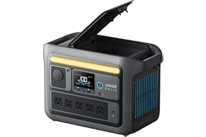 Anker SOLIX C800 Portable Power Station, 1200W (Peak 1600W) Solar Generator, Full Charge in 58 Min, 768Wh LiFePO4 Battery for Outdoor Camping, RVs, Road Trip, and Power Outages (Optional Solar Panel)