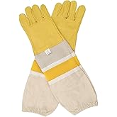 DZXZY Professional Beekeeping Gloves Hornets Premium Goatskin Leather Beekeeing Supplies with Long Canvas.XL X-Large