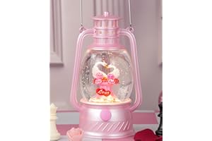 PEATOP Musical Snow Globes,Lighted with 6H Timer Glitter Pink Valentine's Gifts Swan Wedding Remembered Snow Globes