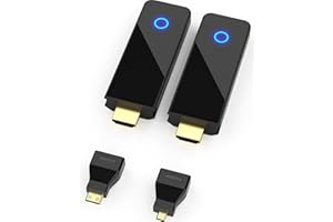 BMOSTE Wireless HDMI Transmitter and Receiver, 1080P 60HZ, 98FT, Dual-Band Wi-Fi, 1 TX to 4 RXS, 0.1s Latency, Streaming PC/PS4/Camera/Laptop to TV/Projector/Monitor