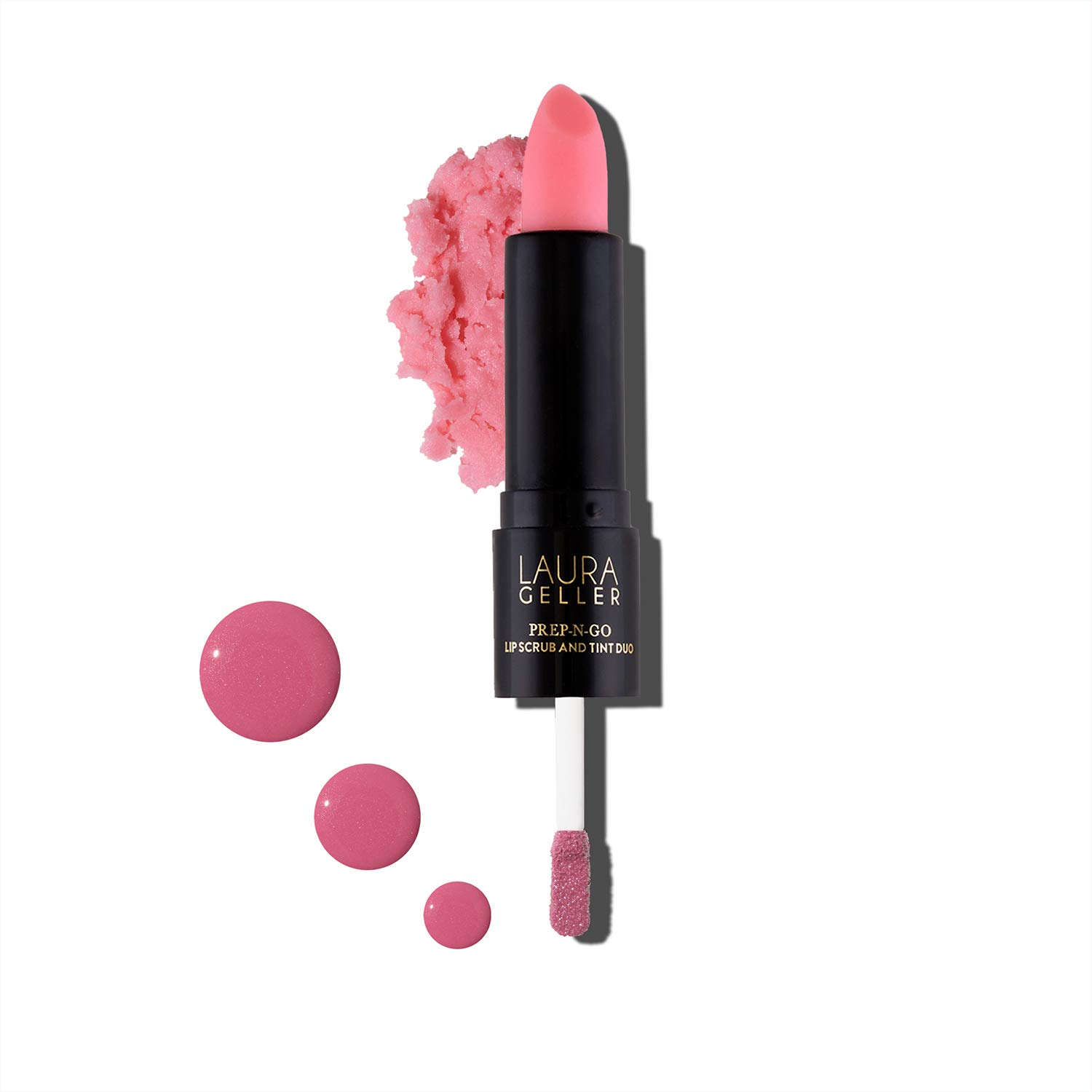 LAURA GELLER NEW YORK Prep-n-Go 2-in-1 Lip Scrub and Oil Tint Duo (First Place) - Hydrating Tinted Oil and Exfoliating Scrub for Rejuvenating Your Pout Whenever You Need It