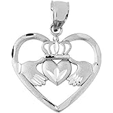 Sterling Silver Claddagh Heart Pendant