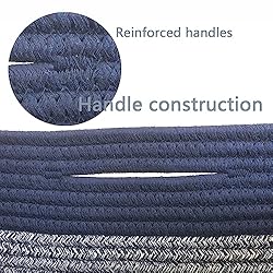 COMFY-HOMI 3PACK Rectangular Cotton Rope Basket