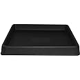 Tusco Products Square Saucer Planter Tray, 11-Inch, Black