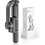 Gimbal Stabilizer for Smartphone with Extendable Bluetooth Selfie Stick and Tripod, 1-Axis Multifunction Remote 360°Automatic