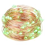 LED Fairy Lights, Oak Leaf 2 Set of USB 60 LED Starry String Lights Copper Wire for Home Bedroom Christmas Party Wedding Decoration,19.7ft Green