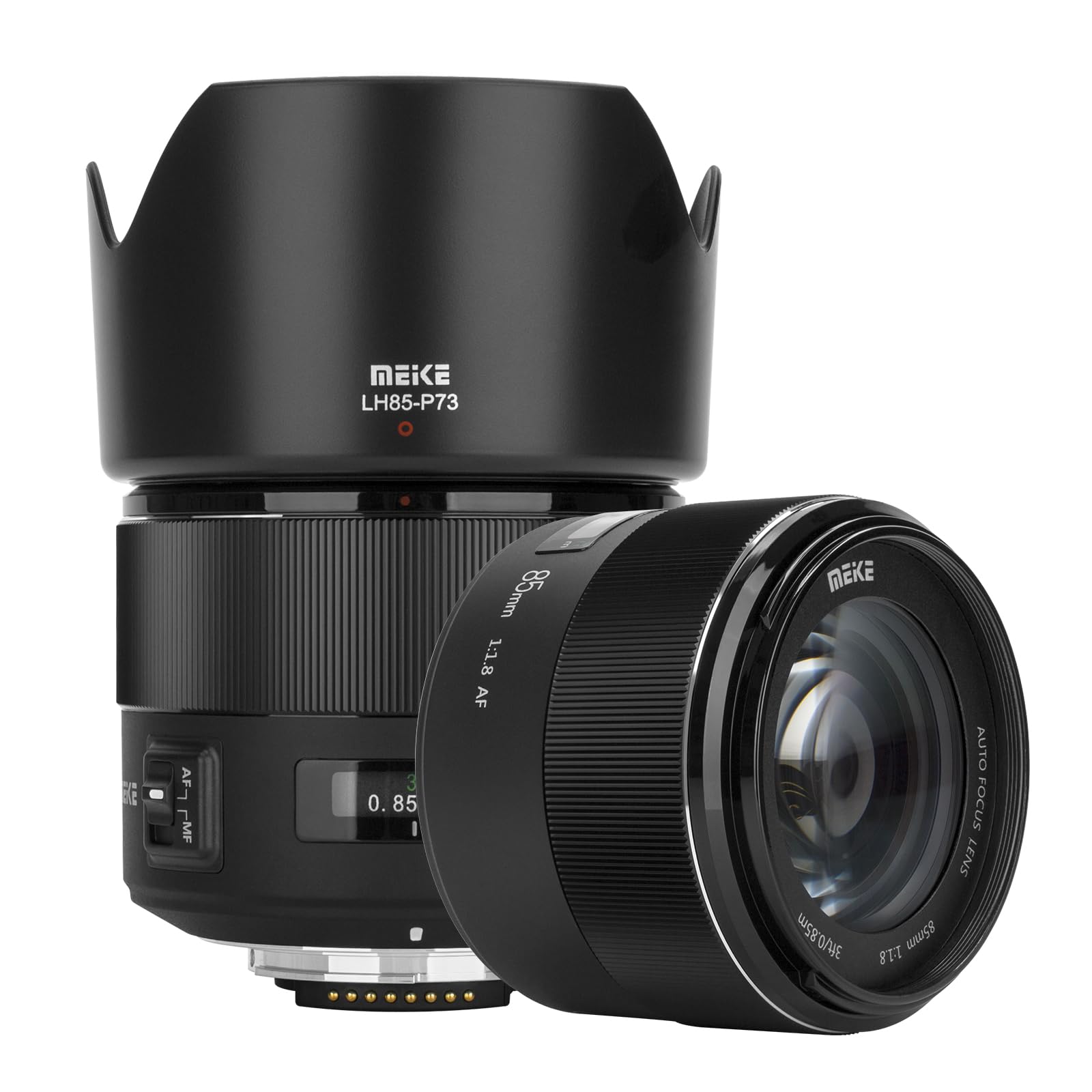 MEKE 85mm f1.8 Large Aperture Full Frame Auto Focus Telephoto Lens for F Mount DSLR Camera Compatible with APS C Bodies Such as 610 D750 D780 D810 D850 D3300 D3500 D5100 D5200 D5300 D7100 D7200