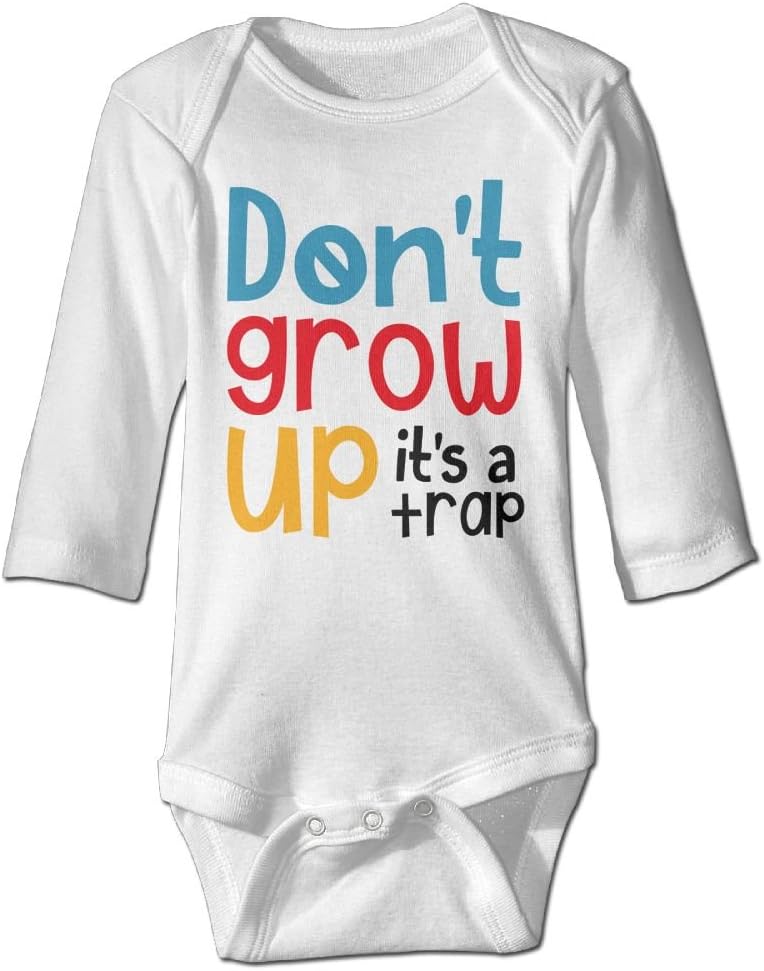 Don't Grow Up It's A Trap Baby Jumpsuit,Nation 0-24 M Baby Infant Boy Girl Cotton Romper Bodysuit Clothes