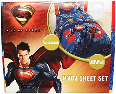 Man of Steel Full Body Graphic Microfiber Full Size Sheet Set