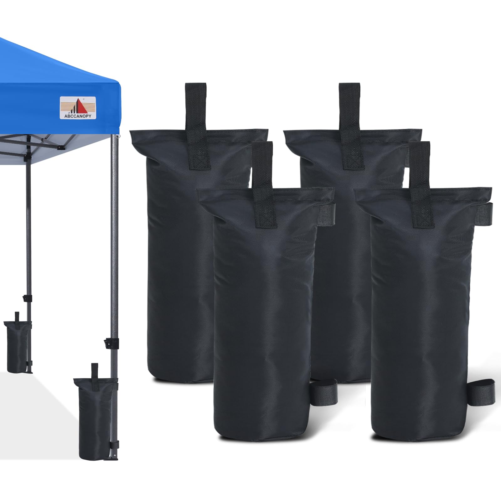 ABCCANOPY Gazebo Weight Bags 4 Pack Industrial Grade Sand bags (Black)