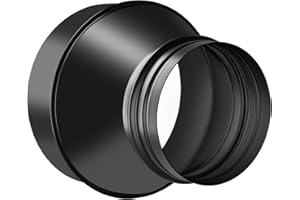 ATOM NEXUS Duct Adapter, 6 to 4 Inch Duct Reducer Increaser Cone HVAC Duct Reducer for Bathroom Kitchen Grow Tent Ventilation Systems (Black)