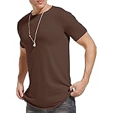 LIWEIKE Mens Hipster Hip Hop Swag Curve Hem Short Sleeve T Shirt