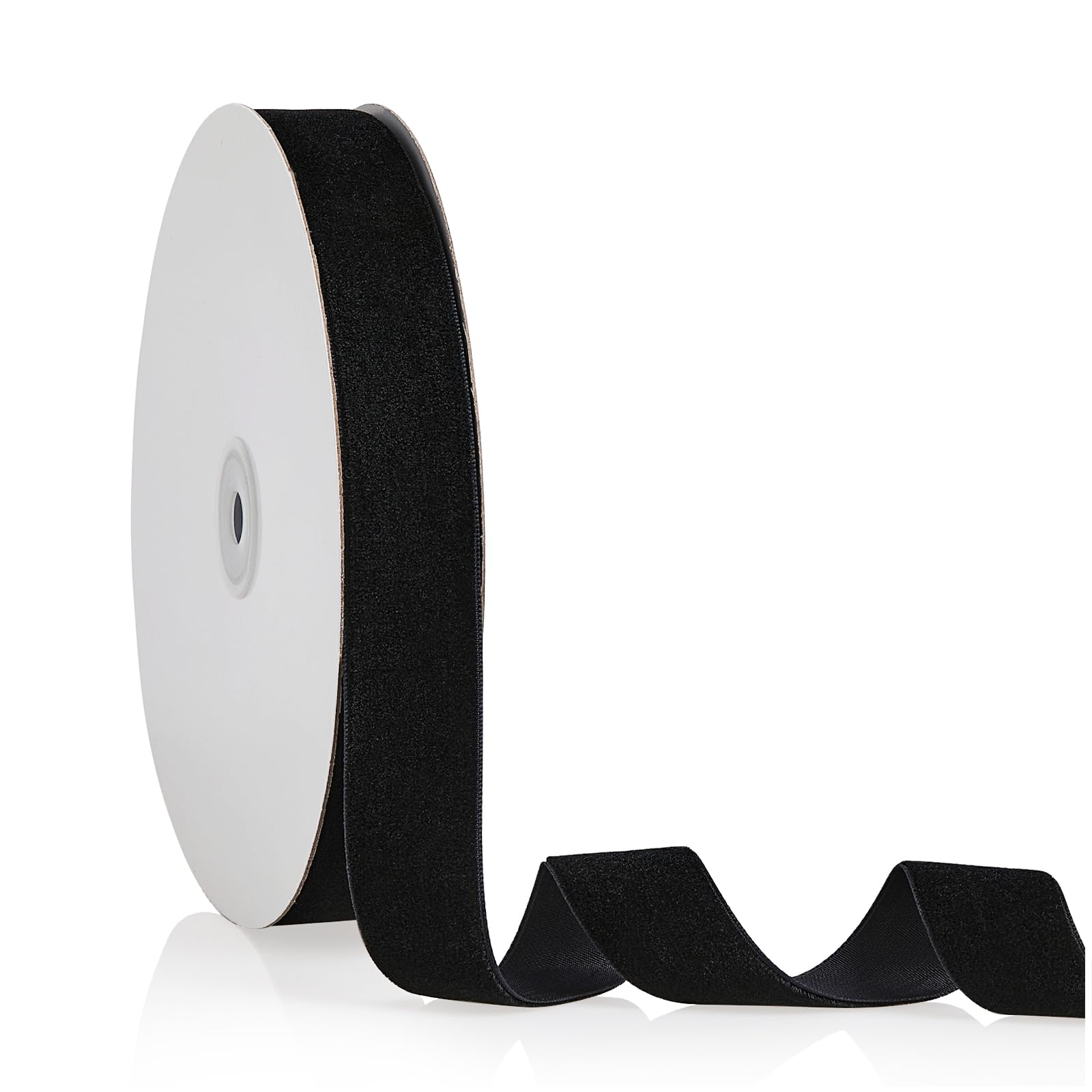 Photo 1 of 1" X 20 Yards Black Velvet Ribbon for Christmas Tree Wreath Decoration Handmade Crafts Ornaments Gift Wrapping & Bow Making