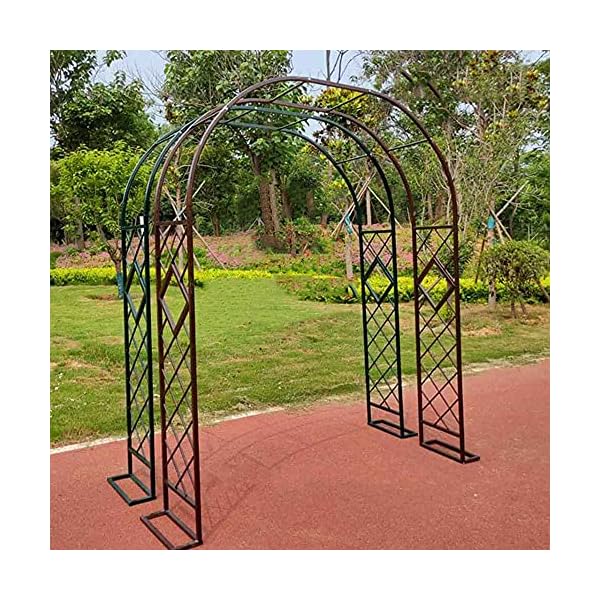 LYBC Rosenbogen Metall Pergola Rankhilfe Rankgitter Torbogen Gartenbogen Für Kletterpflanzen Wetterfest Und Freistehend… – Bild 3