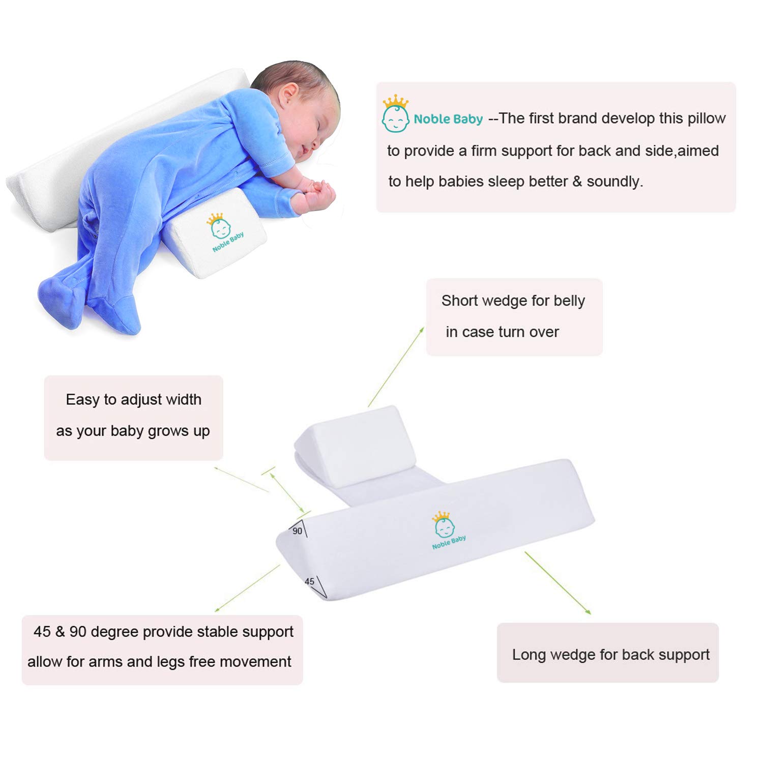 infant sleep pillow support wedge