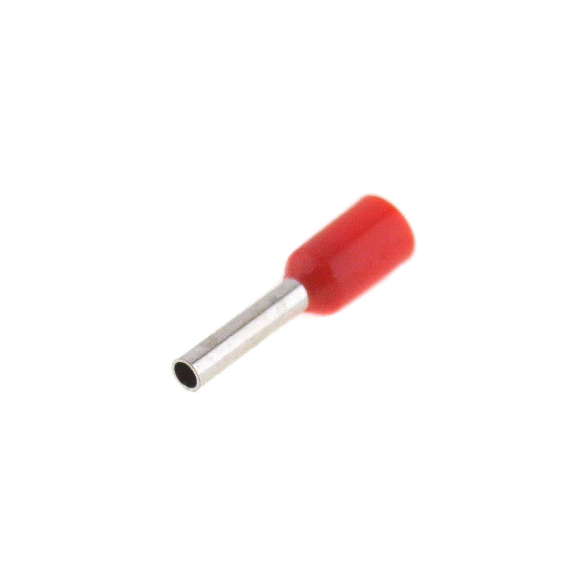 SeKi Other End Ferrules ISO 1.0 mm², Red, Pack of 100