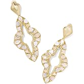 Kendra Scott Womens Abbie Crystal Statement Earrings Gold Neutral Mix One Size,