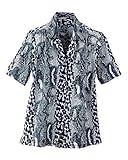 Donnkenny Printed Campshirt, Animal Stripe, 3X