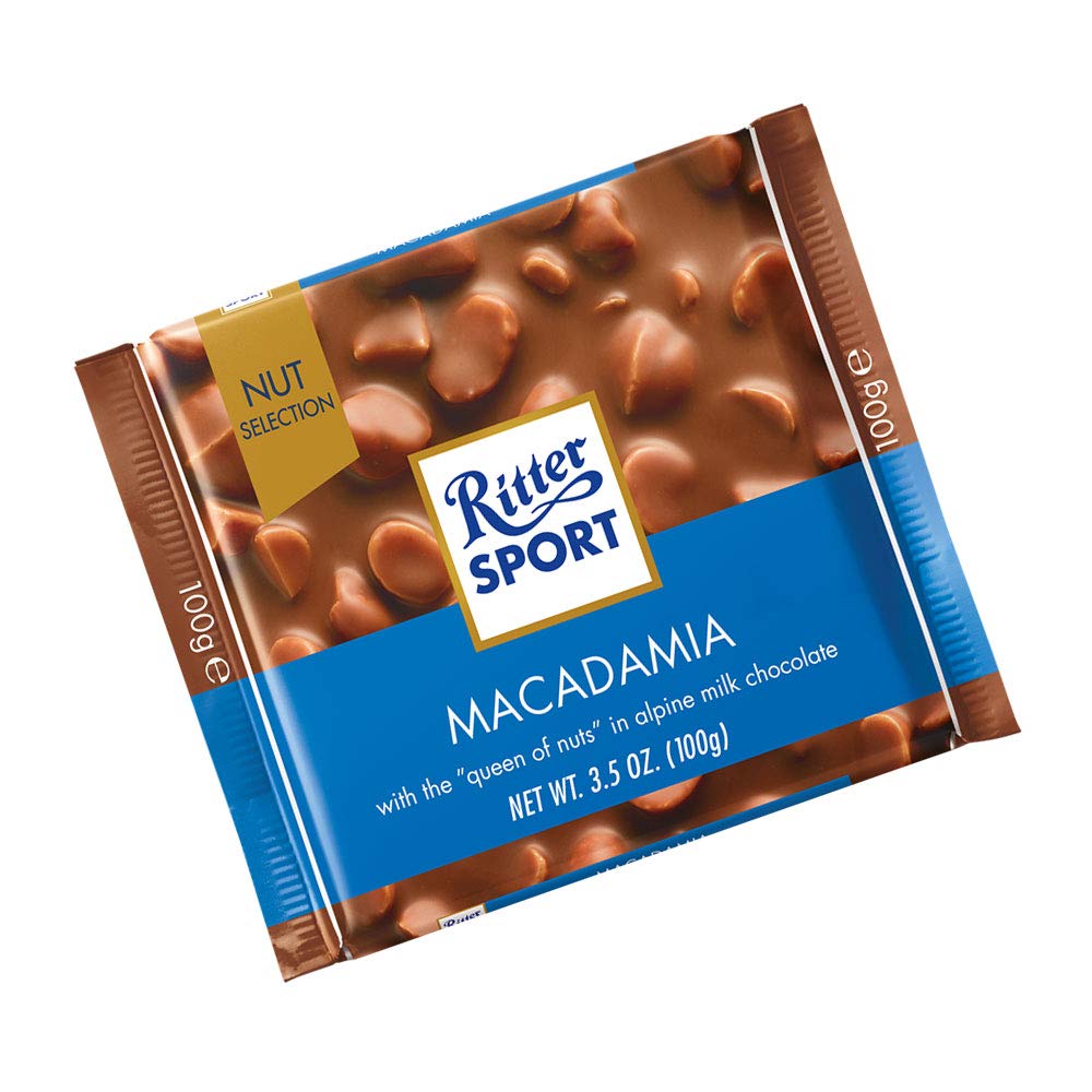 Amazon Com Pack Of 3 Ritter Sport Macadamia Chocolate 100g Ea Grocery Gourmet Food