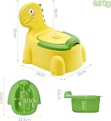 Glenmore Dinosaur Toddler Potty Training Chair with Lid Yellow view 4