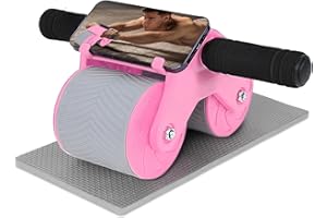 LZFYMXOK Automatic Rebound Abdominal Wheel,Ab Roller Wheel for Core Workout,2 Wheels Balance Design and Mobile Phone Holder,Suitable for Home Office Gym Outdoors,Designed for Men and Women.