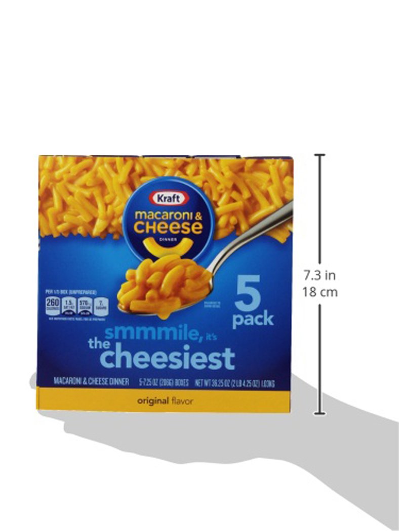 Kraft Macaroni & Cheese Dinner, Original, 7.25 oz, 5 Pack - Image 9