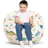 Bean Bag Chair Cover for Kids Stuffed Animal Storage Organizer Seat | Toddler Toy Storage Organizer, For Girls and Boys, Large 32'', Cover Only (No Filling)