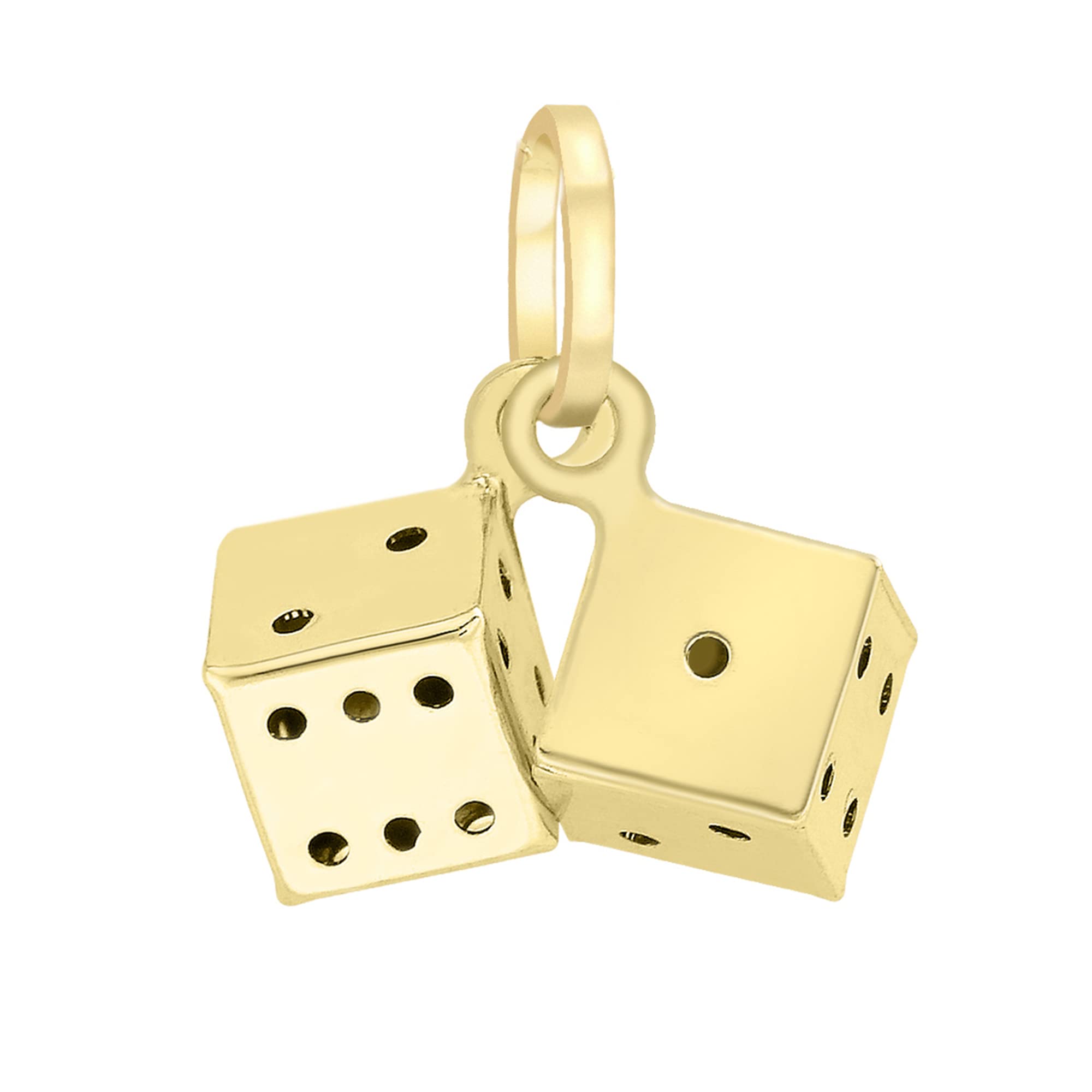 CARISSIMA Women's 9ct Yellow Gold Double Dice Pendant
