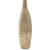 Signature Design by Ashley Plawite Contemporary Indoor Abstract Mercury Glass Tabletop Vase, Chrome & Metallic