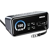 MOKiN 100W Max Charging Station with Retractable Cord, 8-in-1 Power Strip | 3 AC, 3 USB C, 2 USB A Charging Station for Multiple Devices, Desk Accessories GaN Charger for iPhone, iPad, MacBook, Galaxy