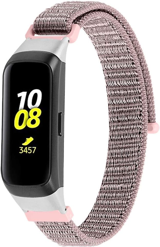 Yrzper Compatible with Samsung Galaxy Fit SM-R370 Nylon Fabric Band Sport Loop Replacement Belt Strap Breathable with Lookback Strap Adjustable