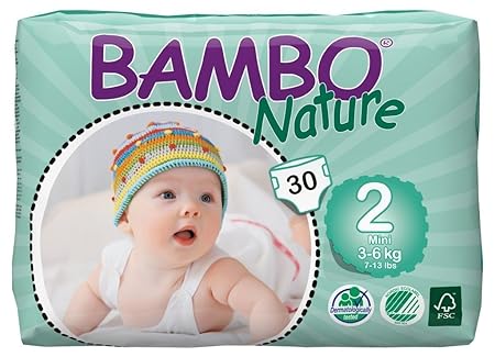 Bambo Nature Premium Baby Diapers - Small Size, 30 Count, for Infant (1-3 Months) - Super Absorbent and Eco-Friendly